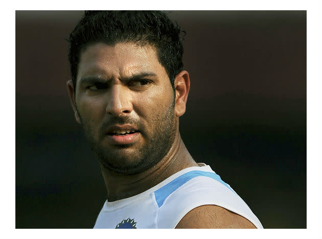 <b>Yuvraj Singh:</b> Despite the shock that followed the discovery of lung cancer, Yuvi gathered himself together and fought determinedly against the disease. He drew inspiration from former cancer survivor Lance Armstrong throughout his treatment. Following his triumphant return home, Yuvi expressed his desire to motivate and inspire people suffering from cancer.