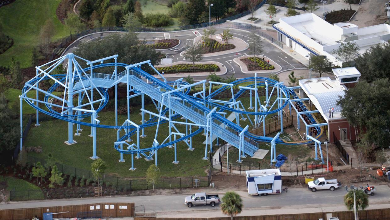 Flying School, an inverted roller coaster at Legoland Florida Resort, is seen in this photo from 2011. The ride will be closing after Aug. 16, Legoland announced.