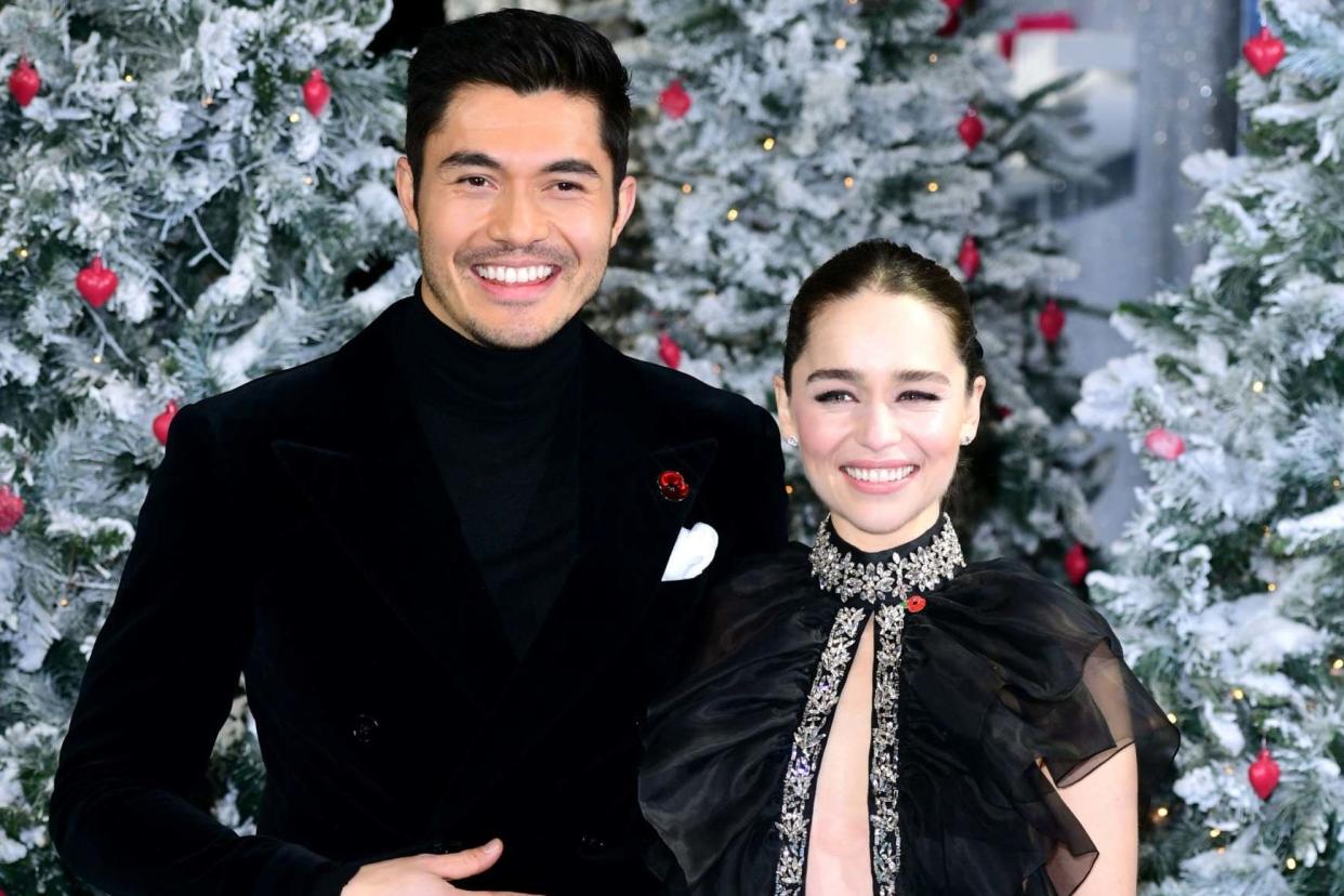 Henry Golding and Emilia Clarke attending the Last Christmas premiere held at BFI Southbank: PA