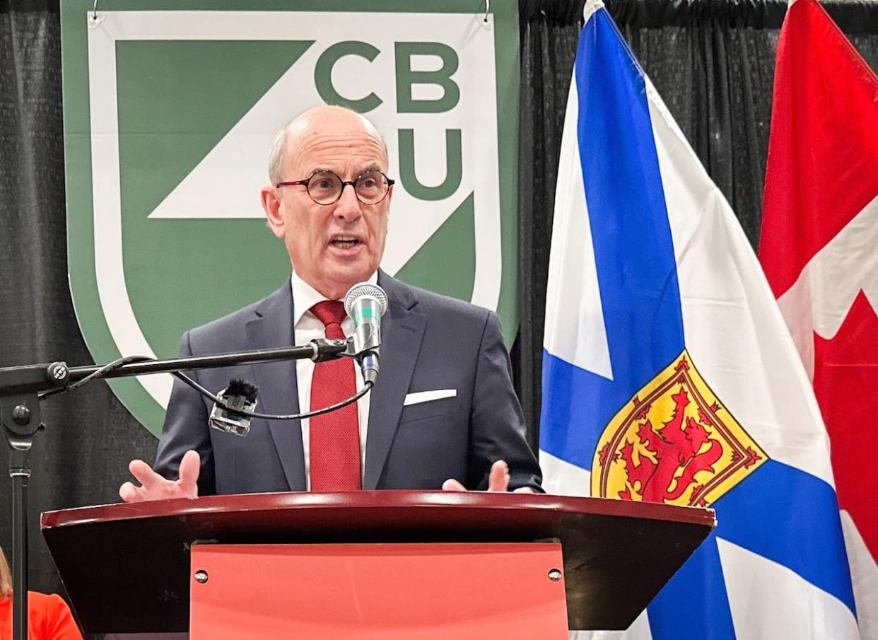 David Dingwall, chair of the Council of Nova Scotia University Presidents and president of Cape Breton University, says there are unanswered questions following a funding announcement from the province.  (Tom Ayers/CBC - image credit)