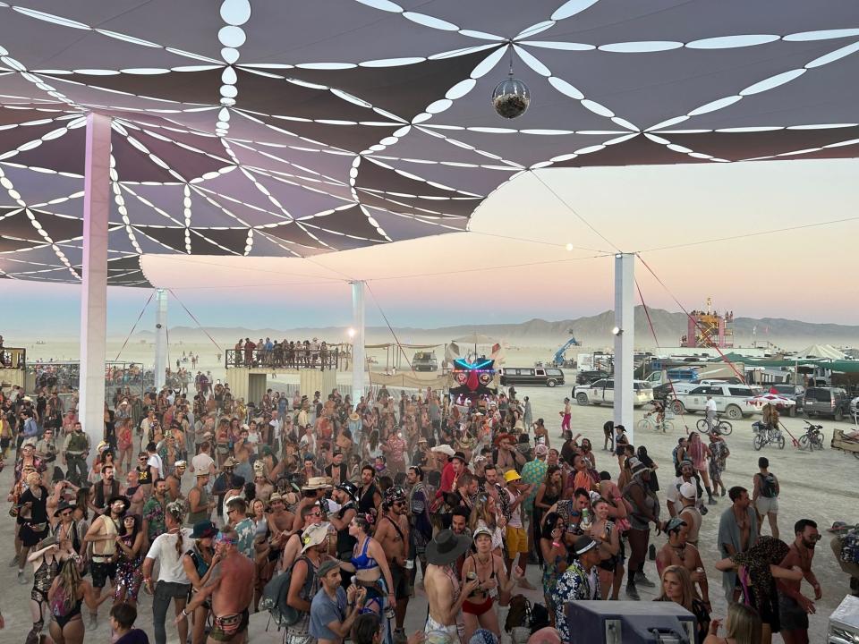 On top of Distrikt at Burning Man