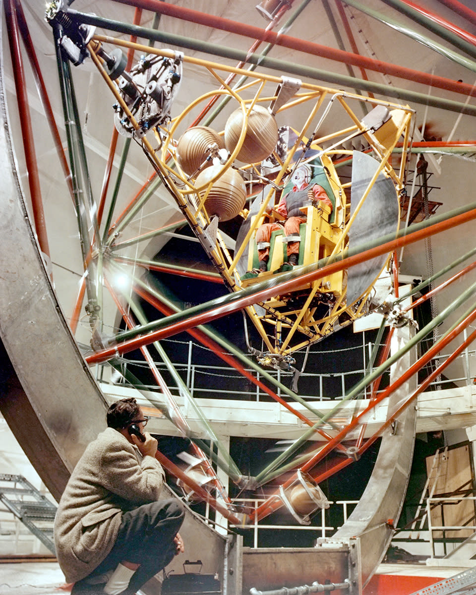 In 1960, the multiple-axis space test inertia facility (aka 