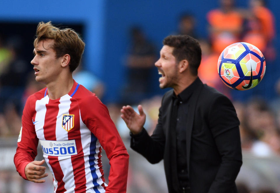 Simeone ouvre grand la porte à un départ de Griezmann (AFP).