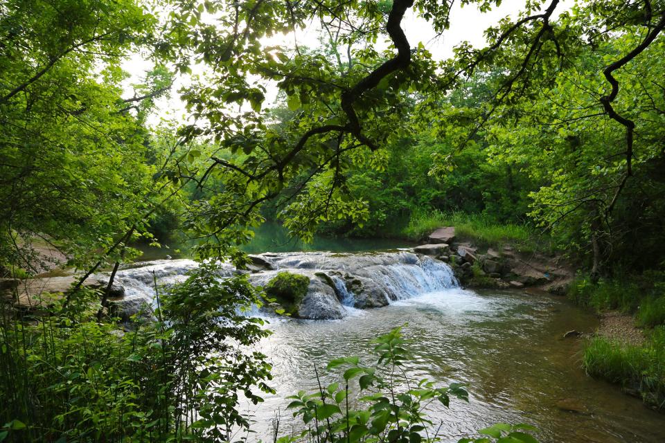 Chickasaw National Recreation Area in Sulphur features numerous small waterfalls.
