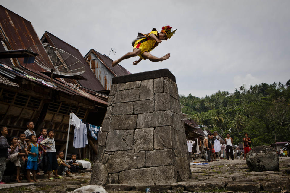 Stone Jumping In North Sumatra