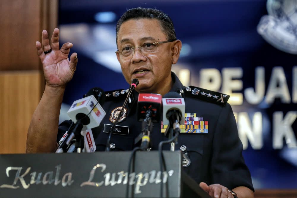 KL police chief Datuk Saiful Azly Kamaruddin told reporters on January 26 that the investigation was completed and had been submitted to the AGC for the next course of action. — Picture by Ahmad Zamzahuri