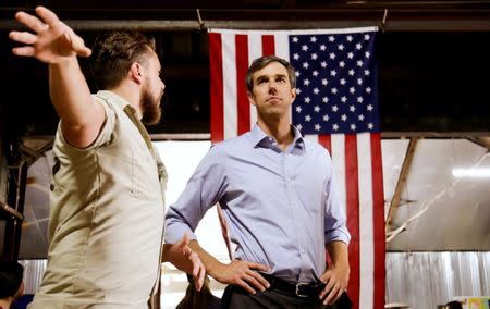 FILE PHOTO: U.S. Representative Beto O'Rourke (D-TX) campaigns in Houston, Texas U.S. November 11, 2017. REUTERS/William Philpott/Files