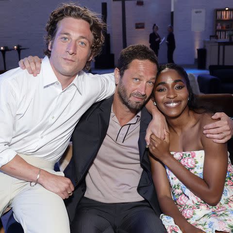 <p>Emma McIntyre/GA/The Hollywood Reporter via Getty</p> Jeremy Allen White, Ebon Moss-Bachrach and Ayo Edebiri