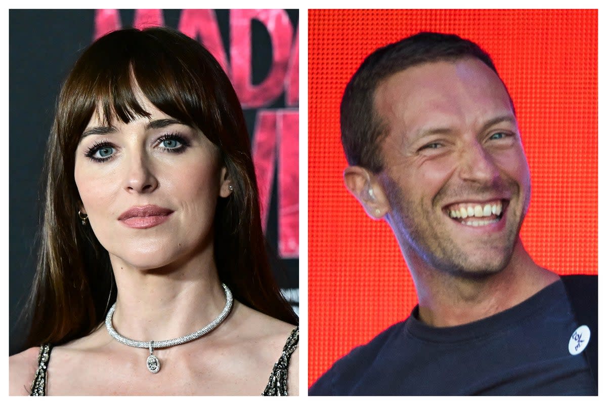 Dakota Johnson (L) and Chris Martin (R) have been dating for six years (Getty)