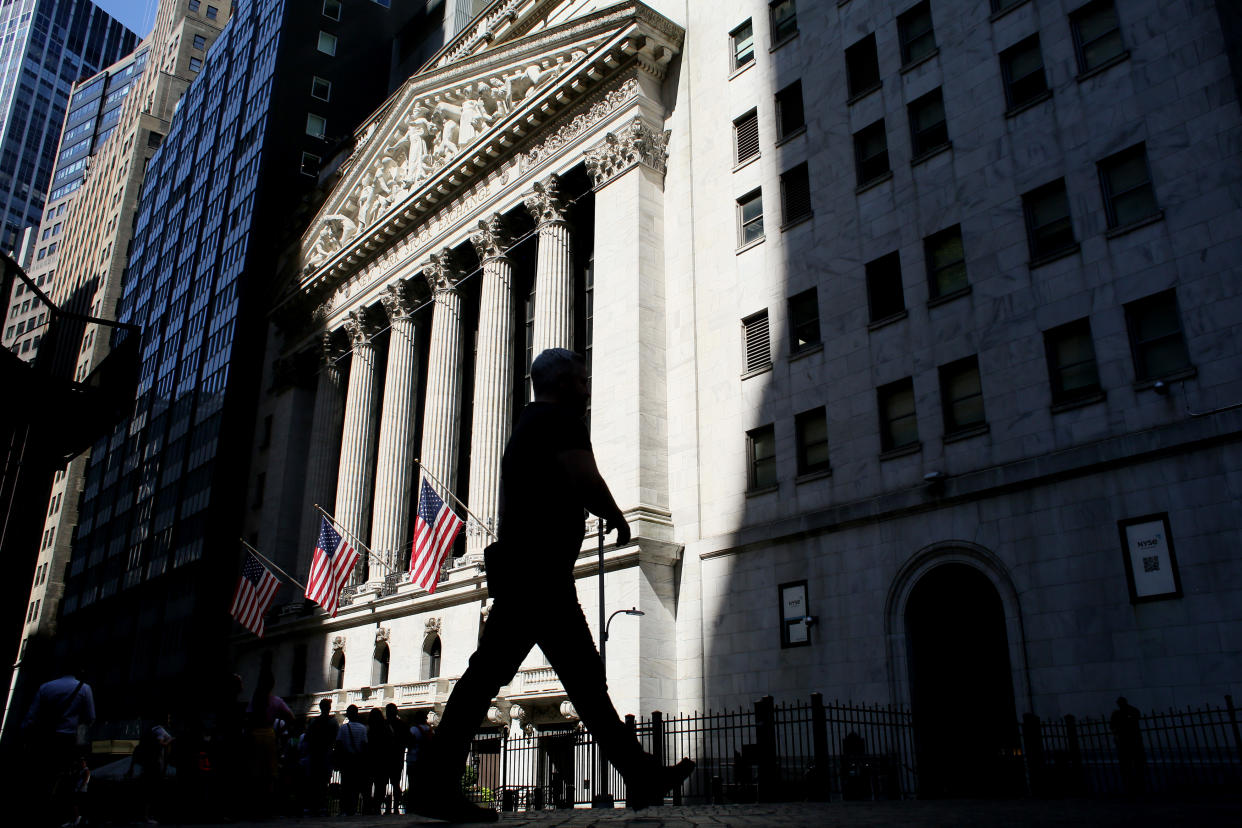 NEW YORK, NEW YORK - JULY 12: People make their way near to The New York Stock Exchange, on July 12, 2022 in New York. Wall Street is back to falling amid recession, the S&P 500 closed 1.2% lower while tech stocks pushed the Nasdaq down 2.3%. (Photo by John Smith/VIEWpress)