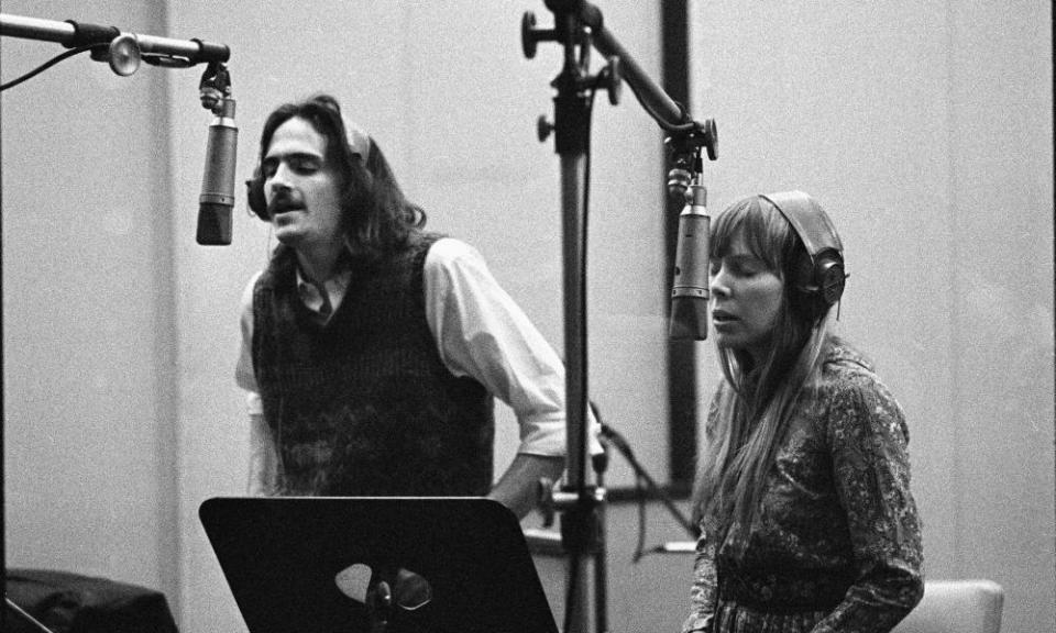 James Taylor with Joni around 1970.