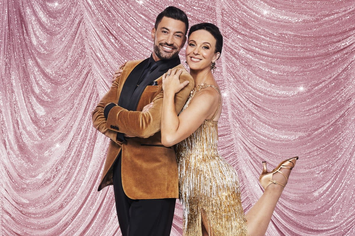 Rachel Riley’s words come after Amanda Abbington (pictured right) claimed working with professional dancer Giovanni Pernice (left) on Strictly Come Dancing left her with PTSD (PA Media)
