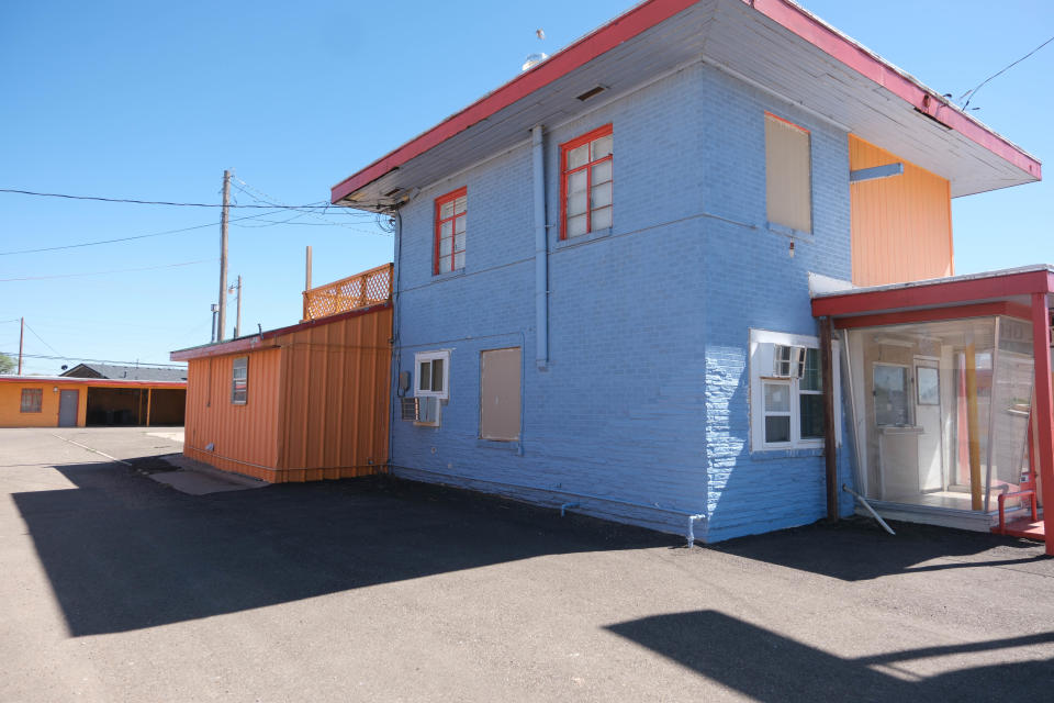 The proposed site of the community center for the Homeless Heroes veteran housing project at the Astro Motel in Amarillo.