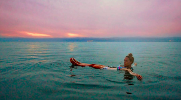 Floating on the Dead Sea