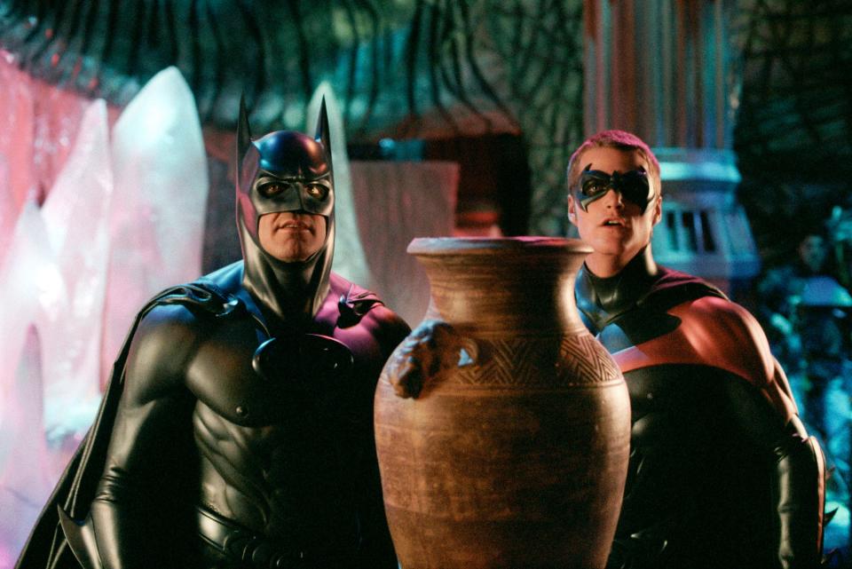 Who had George Clooney (left, with Chris O'Donnell in "Batman & Robin") back in Batman mode on their 2023 bingo card?