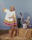 <p>A year after divorcing husband Bobby Darin, Sandra Dee (who was 26 at the time) bounced back with a Halloween-themed photo shoot at Universal Studios. </p>