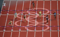 Sally Pearson of Australia competes in the Women's 100m Hurdles heat on Day 10 of the London 2012 Olympic Games at the Olympic Stadium on August 6, 2012 in London, England. (Photo by Richard Heathcote/Getty Images)