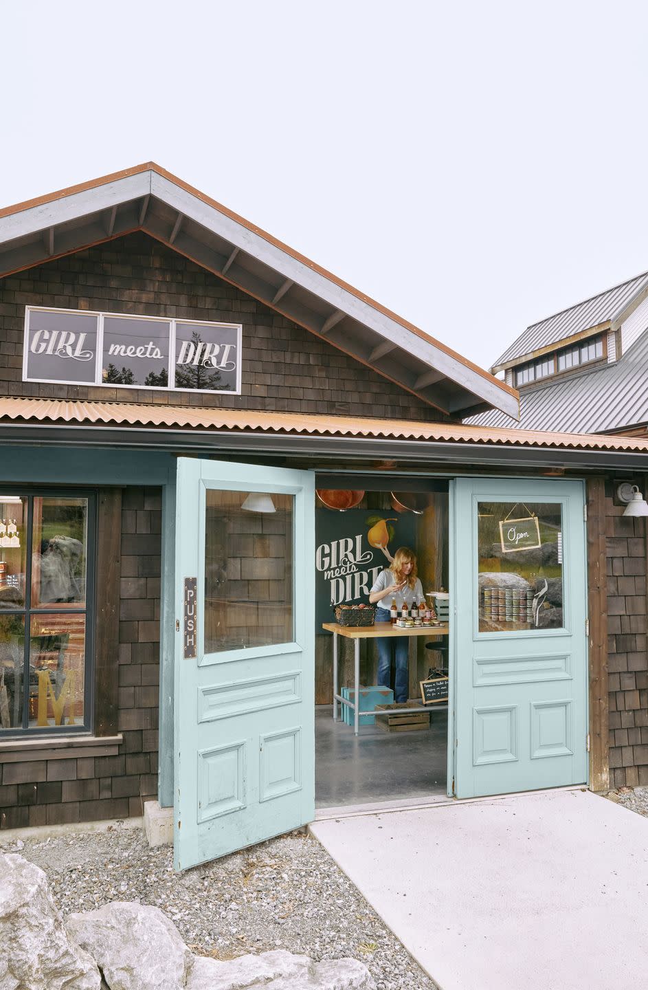 girl meets dirt store in san juan islands, washington