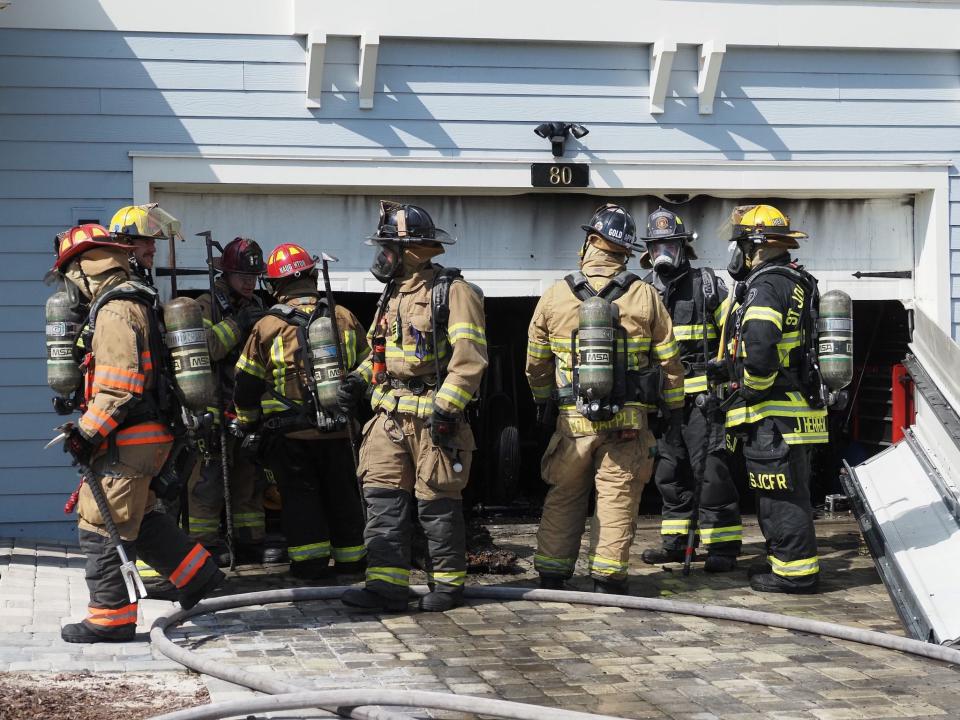 St. Johns Fire Rescue responded to the scene of a garage fire in the SilverLeaf neighborhood.