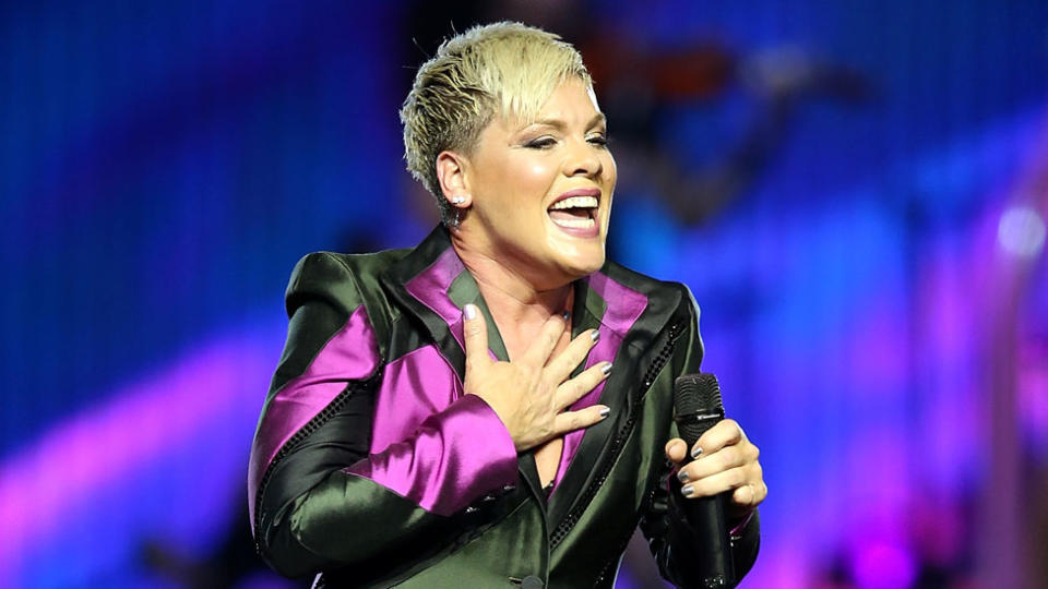 Singer Pink has cancelled a third Sydney show of her ‘Beautiful Trauma’ tour at Qudos Bank Arena for health reasons. Source: Getty