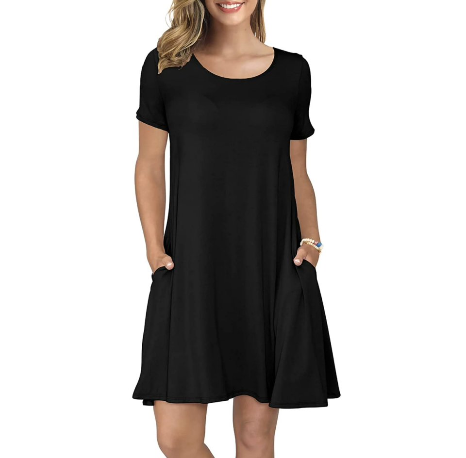 <p><a href="https://go.redirectingat.com?id=74968X1596630&url=https%3A%2F%2Fwww.walmart.com%2Fip%2FANYJOIN-Women-s-Summer-Casual-T-Shirt-Dresses-Short-Sleeve-Swing-Dress-Pockets%2F1058765755%3Fathbdg%3DL1600%26adsRedirect%3Dtrue&sref=https%3A%2F%2Fwww.thepioneerwoman.com%2Ffashion-style%2Fg43903711%2Fbest-walmart-dresses%2F" rel="nofollow noopener" target="_blank" data-ylk="slk:Shop Now;elm:context_link;itc:0;sec:content-canvas" class="link ">Shop Now</a></p><p>Short Sleeve Swing T-shirt Dress</p><p>walmart.com</p><p>$16.99</p><span class="copyright">Walmart</span>