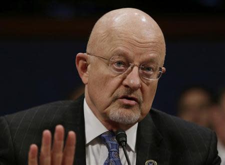 Director of U.S. National Intelligence James Clapper appears before the House Intelligence Committee on "Worldwide Threats" in Washington February 4, 2014. REUTERS/Gary Cameron