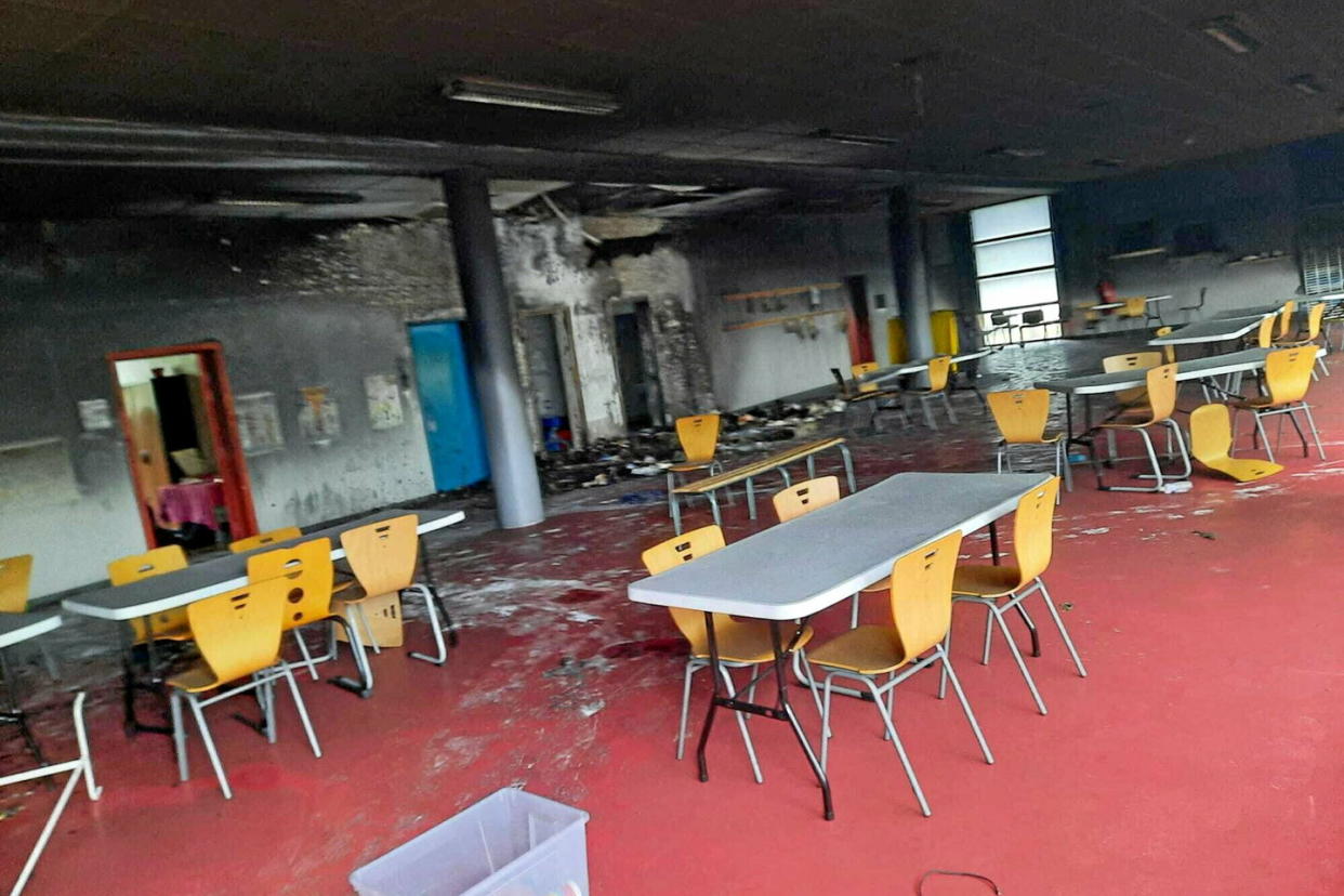 L'école Marguerite-Perey à Strasbourg a subi de lourds dommages durant les émeutes du mois de juin.  - Credit:Aurélie Locquet / France Bleu Alsace (+ FB Elsass) / Radio France/Maxppp