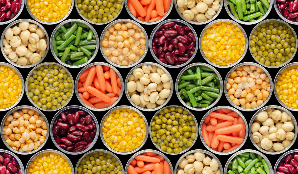 Canned foods are convenient and shelf-stable. (Photo via Getty Images)