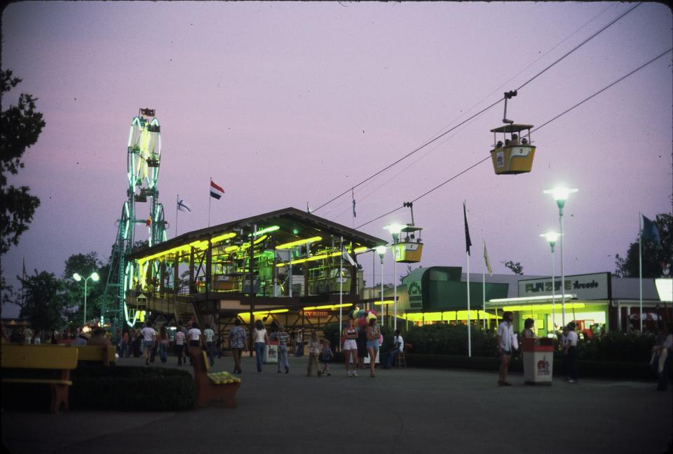 Undated image of the Sky Ride at Cedar Point, which opened in 1961.