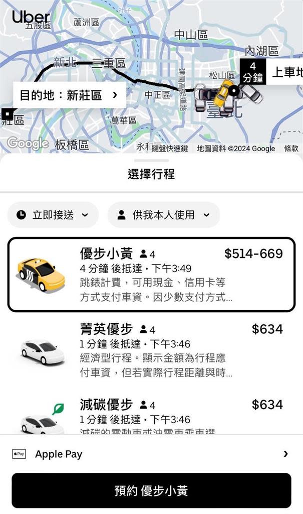 妹子搭Uber「信義→新莊」要4500元！網看傻：可以坐到台中了 