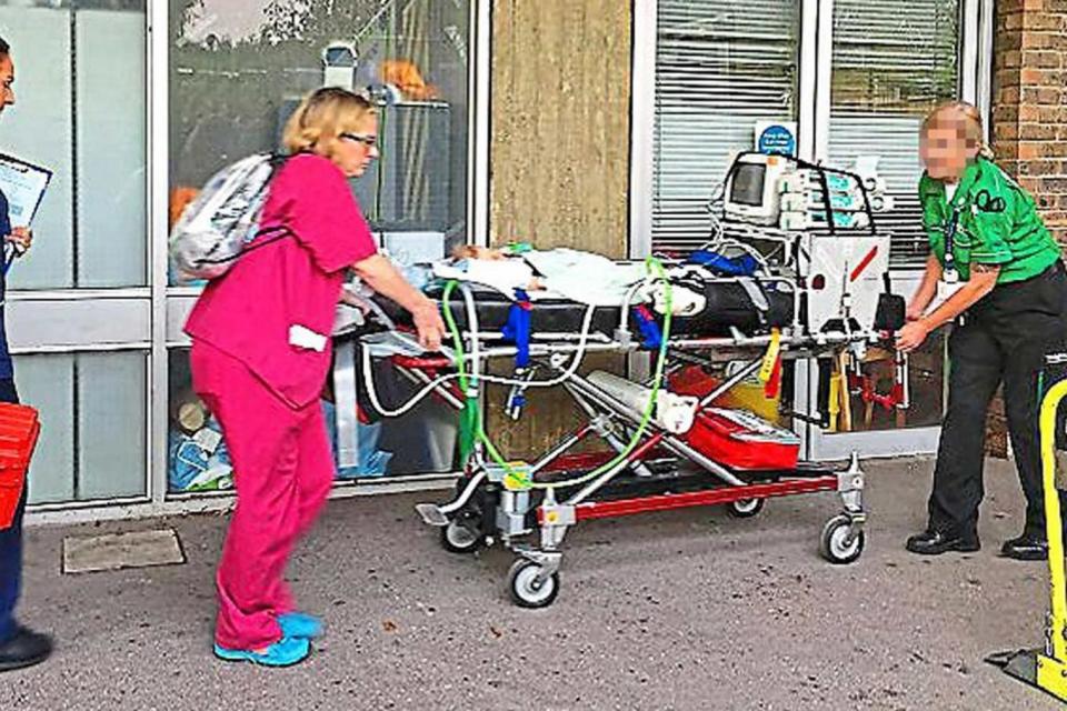 Penelope Berry arrives at hospital