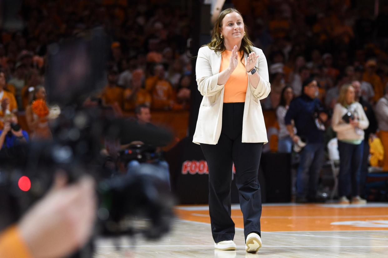Mary-Carter Eggert during Tennessee’s senior day celebration, Saturday, March 9, 2024.