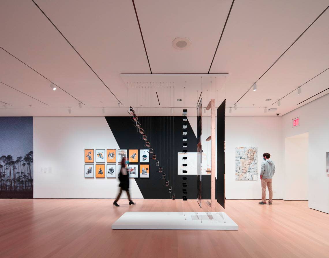 Germane Barnes was featured in “Reconstructions: Architecture and Blackness in America,” an exhibition at MoMA in New York City that explored the relationship between architecture and Black communities. His work, a floating spice rack and series of collages, earned Barnes international attention and press.