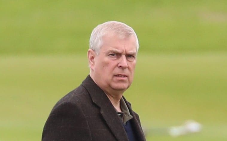 The Duke of York on a separate visit to the Royal Portrush Golf Club in County Antrim in September 2019 - PA