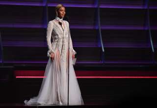 (FILES) In this file photo taken on February 15, 2016 Beyonce speaks onstage during the 58th Annual Grammy music Awards in Los Angeles. - Beyonce, the paradigm-shifting music royal whose art has long established her as one of entertainment's seminal stars, on Friday released her hotly anticipated album 