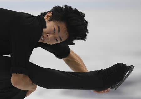 Figure Skating - ISU Grand Prix Rostelecom Cup 2017 - Men's Short Program - Moscow, Russia - October 20, 2017 - Nathan Chen of the U.S. competes. REUTERS/Alexander Fedorov