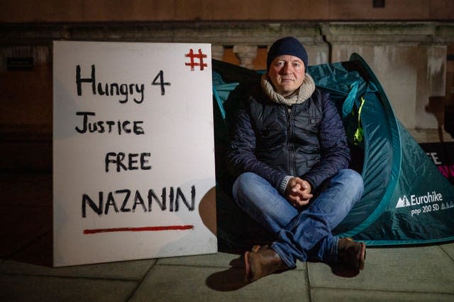 Richard Ratcliffe outside the Foreign Office in London