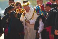 En el tercer día de su visita a uno de los países más católicos del mundo, Francisco ofició una misa para las comunidades indígenas en San Cristóbal de la Casas, una pintoresca ciudad colonial en las montañas del sur del país que fue tomada por el Ejército Zapatista de Liberación Nacional (EZLN) al inicio de la rebelión de 1994.