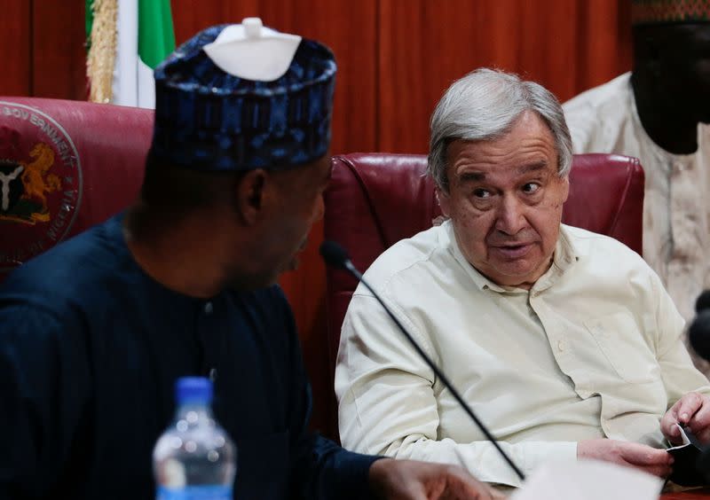 United Nations Secretary-General Antonio Guterres courtesy visit to Borno State Governor Babagana Zulum in Maiduguri