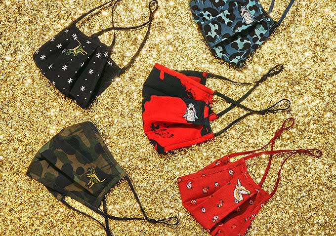 Coach face masks are back in new prints for fall. Image via Coach.