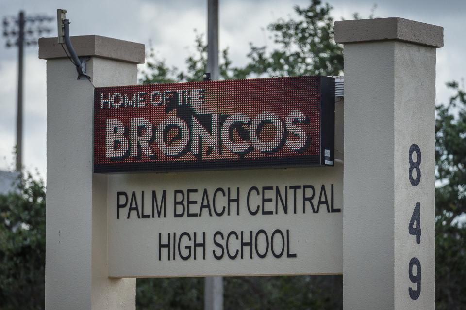 Palm Beach Central High School in Wellington, Fla, in April 2023.