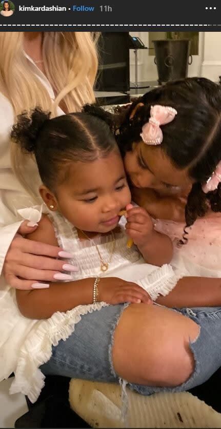 Kim Kardashian shared sweet photos from her niece's party.