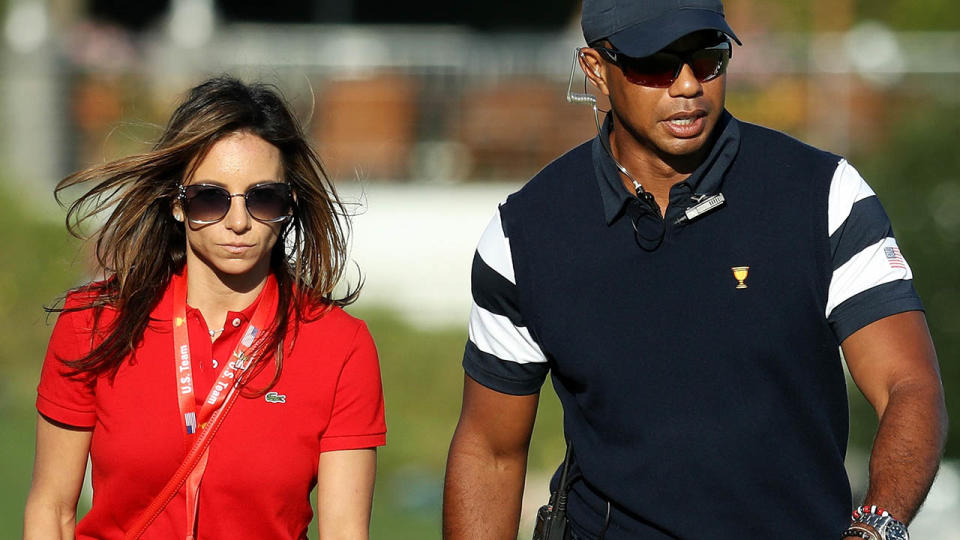 Erica Herman and Tiger Woods in 2017. (Photo by Rob Carr/Getty Images)