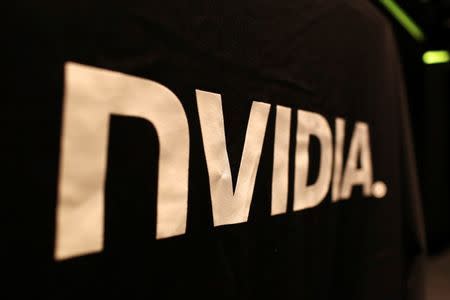 The logo of technology company Nvidia is seen at its headquarters in Santa Clara, California February 11, 2015. REUTERS/Robert Galbraith