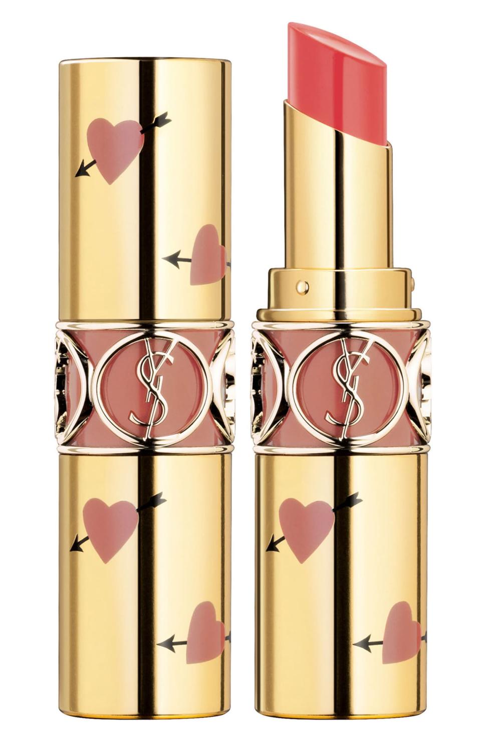 Yves Saint Laurent Heart and Arrow Rouge Volupte Shine Collector Oil-in-Stick Lipstick