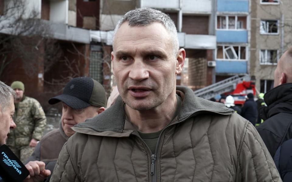 Vitali Klitschko, the mayor of Kyiv, who had requested vehicles be sent to Ukraine for humanitarian needs