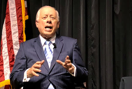 FILE PHOTO: Democrat Phil Bredesen answers questions at a forum in Chattanooga, Tennessee, Oct. 1, 2018. REUTERS/Sharon Bernstein/File Photo