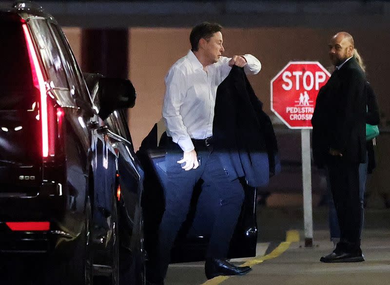 Owner and CEO of Twitter, Inc. Elon Musk arrives at the 29th Annual Baron Investment Conference in Manhattan, New York City