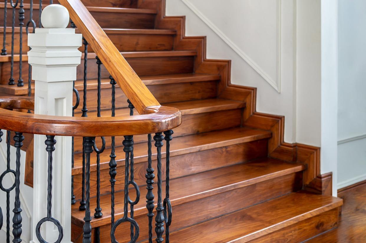 Hardwood staircase