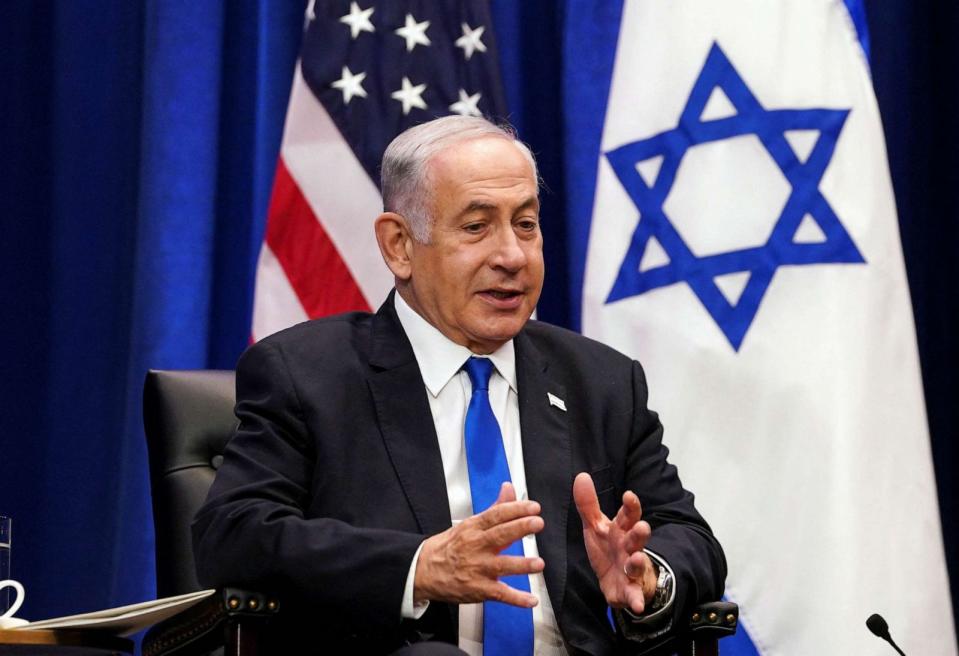 PHOTO: Israeli Prime Minister Benjamin Netanyahu participates in a bilateral meeting with President Joe Biden on the sidelines of the 78th U.N. General Assembly in New York City, Sept. 20, 2023. (Kevin Lamarque/Reuters)